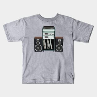 Vintage Classic Stereo System Kids T-Shirt